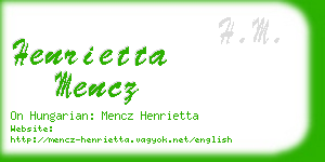 henrietta mencz business card